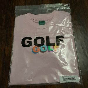 GOLF WANG pink golf logo tee *BRAND NEW*